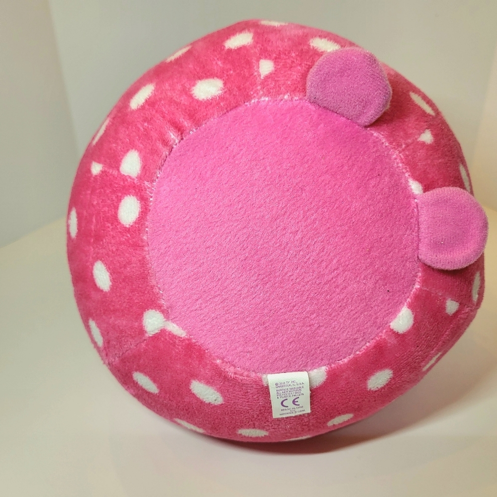 TY Minnie Mouse Beanie Ballz 8" Disney Stuffed Plush Ball Pink w/White Dots 2013 - Picture 7 of 11